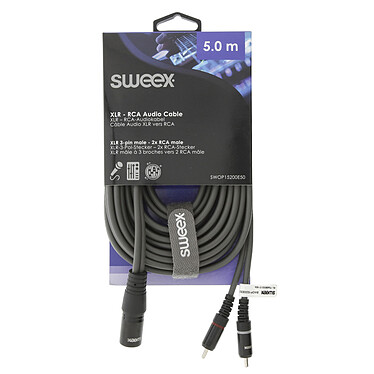 Avis Sweex Câble Stéréo XLR / 2x RCA Mâle/Mâle Gris - 5 m