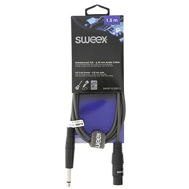Opiniones sobre Sweex cable Audio Asymétrique XLR / 6.35 mm hembra/macho Gris - 1.5 m