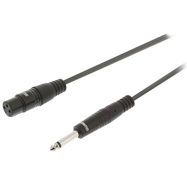 Sweex Câble Audio Asymétrique XLR / 6.35 mm Femelle/Mâle Gris - 3 m