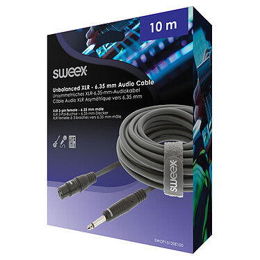 Avis Sweex Câble Audio asymétrique XLR / 6.35 mm Femelle/Mâle Gris - 10 m