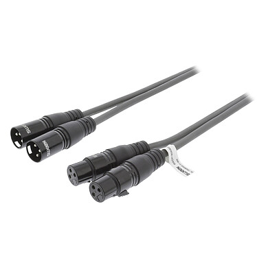 Sweex cable 2 XLR macho/ 2 XLR hembras (0.5m)