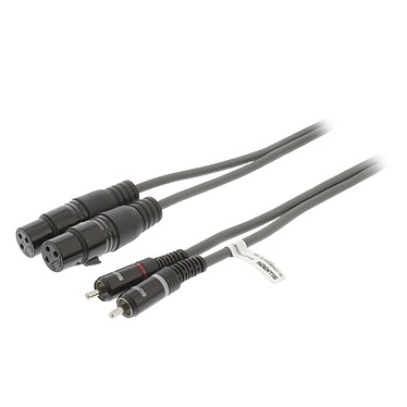 Sweex cable estéreo 2 XLR / 2 RCA hembras/machos Gris - 3 m