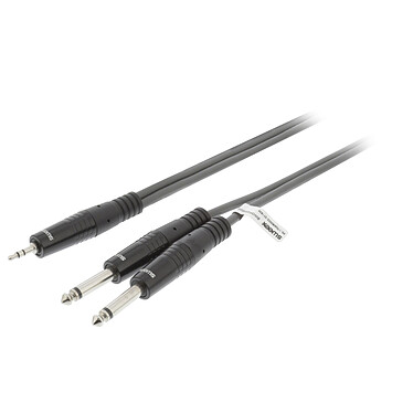 Sweex cable estéreo Jack 3.5 mm/ 2 Jack 6.35mm macho/macho Gris - 1.5 m