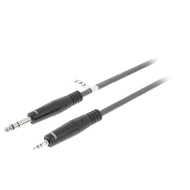 Sweex cable estéreo Jack 6.35 mm/3.5 mm macho/macho Gris - 1.5 m