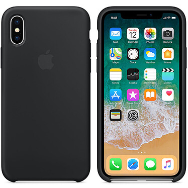 Apple Coque en silicone Noir Apple iPhone X
