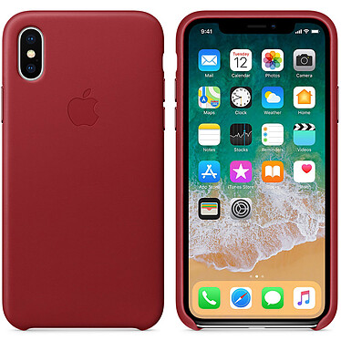 Apple funda en cuero (PRODUCT)RED Apple iPhone X