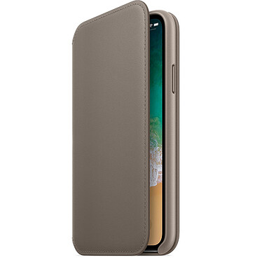 Apple Folio Leather Case Taupe Apple iPhone X