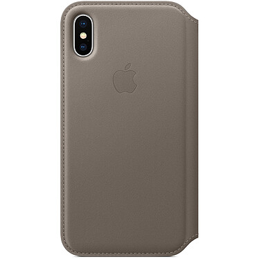 Review Apple Folio Leather Case Taupe Apple iPhone X
