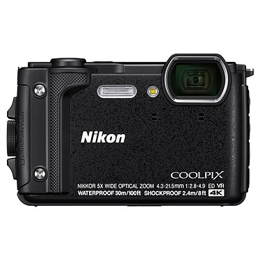 Nikon Coolpix W300 Noir Appareil photo 16 MP - Zoom optique 5x - Vidéo 4K UHD - HDMI - USB - Écran ACL TFT 3" - Wi-Fi - Bluetooth - Boîtier étanche