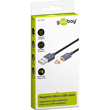 Avis Goobay Câble Magnetic USB-A 2.0 / micro USB 2.0 Noir
