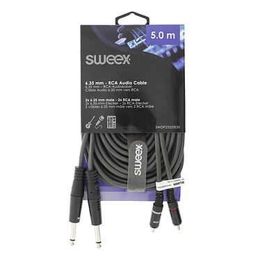 Opiniones sobre Sweex cable estéreo 2x 6.35 mm / 2x RCA machos/machos Gris - 5 m