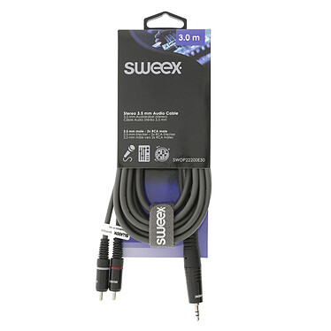 Opiniones sobre Sweex cable estéreo 3.5 mm / 2x RCA macho/machos Gris - 3 m
