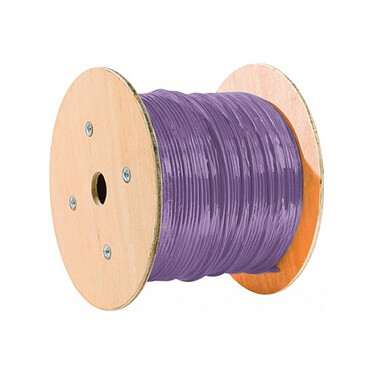 Single Stranded RJ45 Cat 7 S/FTP Cable 305m Roll (Purple) - CPR Certified