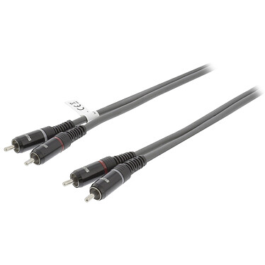 Sweex cable estéreo 2x RCA machos/machos Gris - 1.5 m 