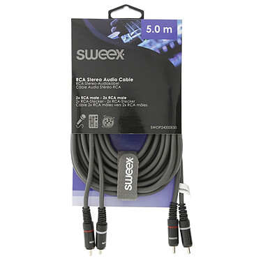 Opiniones sobre Sweex cable estéreo 2x RCA machos/machos Gris - 5 m