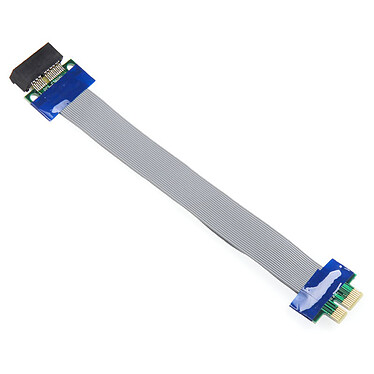 Kolink adaptateur horizontal (riser) PCI-Express 1x - Nappe 190 mm Adaptateur horizontal (riser) PCI-Express 1x - Nappe 190 mm