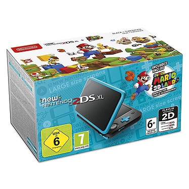 Nintendo New 2DS XL (Noir/Turquoise) + Super Mario 3D Land