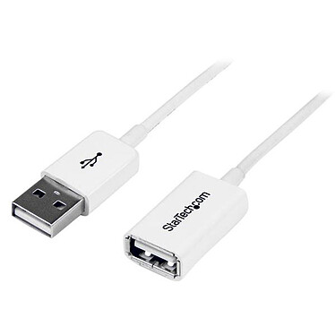 StarTech.com Câble d'extension USB 2.0 Type A-A - M/F - 3 m - Blanc