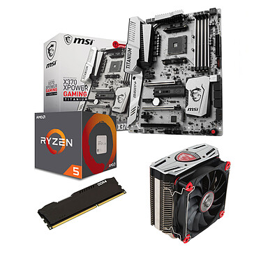 Kit Upgrade PC AMD Ryzen 5 1600 MSI X370 XPOWER GAMING TITANIUM 4 Go