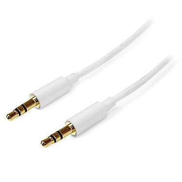 StarTech.com Câble audio stéréo jack 3.5 mm - M/M - 1 m - Blanc