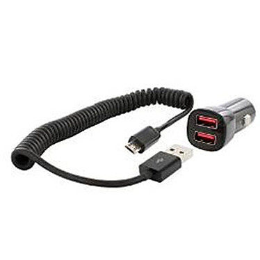 Swiss Charger Chargeur voiture USB 3.1A + Câble micro USB
