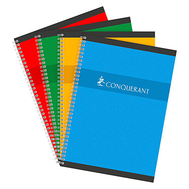Conqurant Spiral notebook A4 quadrill 5X5 180p