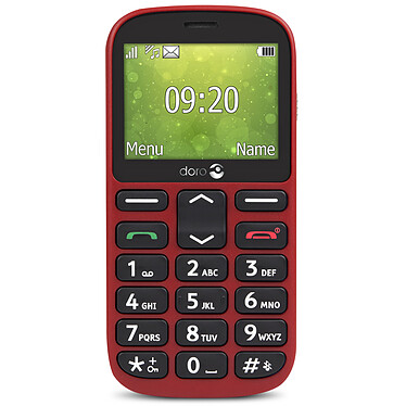 Doro 1360 Rouge Téléphone 2G Dual SIM Grosses touches - Ecran 2.4" 320 x 240 - Bluetooth 3.0 - 800 mAh