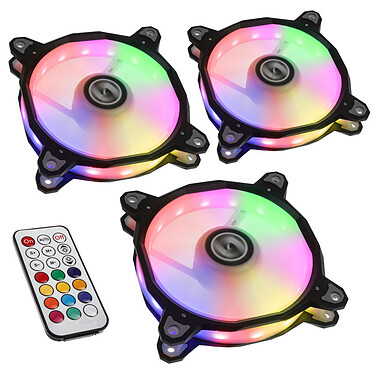 Lian Li Bora 120 RGB (noir) par 3 + contrôleur RGB