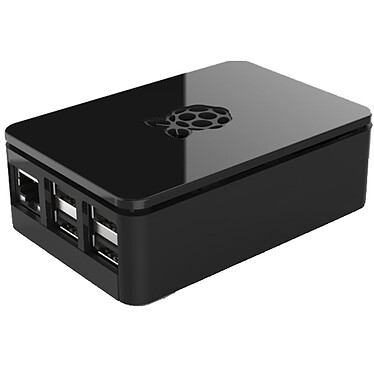 Caja para Raspberry Pi 3 B+ (negra) Caja de plástico negra para tarjeta Raspberry Pi 3 B+
