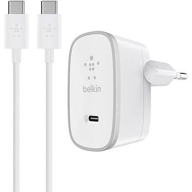 Belkin Chargeur secteur USB-C 15 W / 3A + Câble (F7U008VF05-WHT)