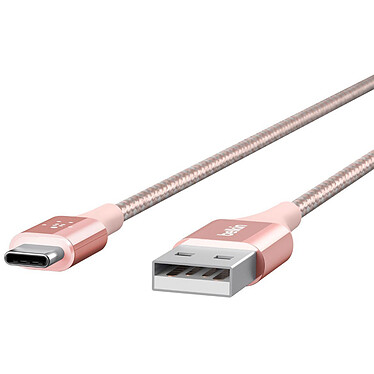 Avis Belkin Câble Mixit Duratek USB-A vers USB-C Rose