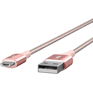 Avis Belkin Câble Mixit Duratek micro-USB vers USB-A Rose