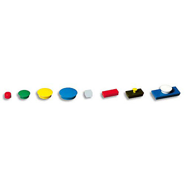 Round magnets 12 mm Assorted colours x 12