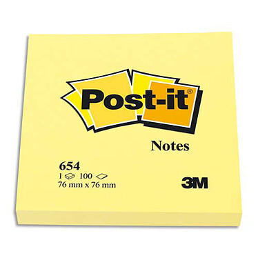 Post-it Pad 100 sheets 76 x 76 mm Yellow x12