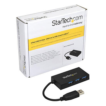 StarTech.com Hub USB-C à 4 ports USB 3.0 (3 x USB-A + 1 x USB-C) pas cher