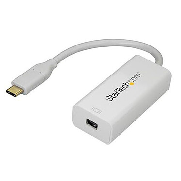 StarTech.com Adaptateur USB-C vers mini DisplayPort 4K 60 Hz - compatible Thunderbolt 3 - Blanc