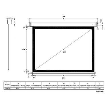 Optoma HD270e + LDLC Ecran manuel - Format 16:9 - 240 x 135 cm pas cher