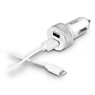 Port Connect 2x USB Car Charger + cable Lightning