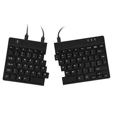 R-Go Tools Split Keyboard Noir Clavier filaire ergonomique (AZERTY, Français)