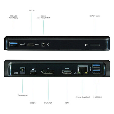 Avis i-tec USB-C Dual Display MST Docking Station + Power Delivery