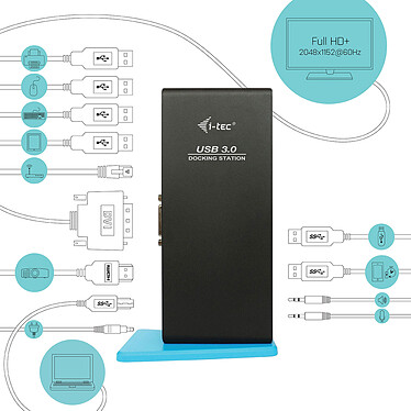 cheap i-tec USB 3.0 Dual Docking Station USB Charging Port