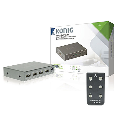 König Switch HDMI 4 ports avec télécommande