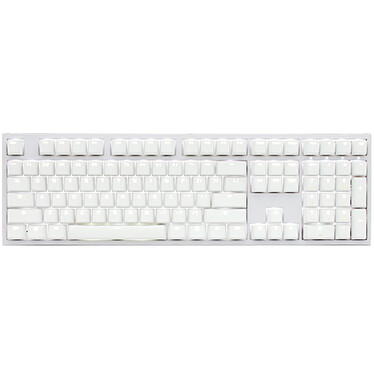 Ducky Channel One 2 Backlit (coloris blanc - Cherry MX Red - LEDs blanches)