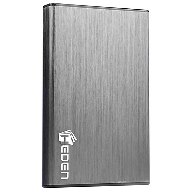 MaxInPower caja externa USB 3.0 de aluminio pulido para disco duro 2.5'' SATA III (color plateado)