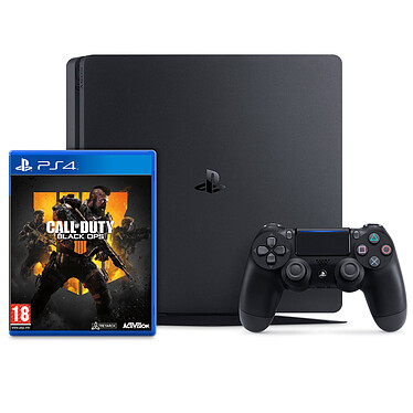 Sony PlayStation 4 Slim (1 To) + Call of Duty : Black Ops 4 · Reconditionné Console nouvelle génération avec disque dur 1 To et manette sans fil + jeu Call of Duty : Black Ops 4