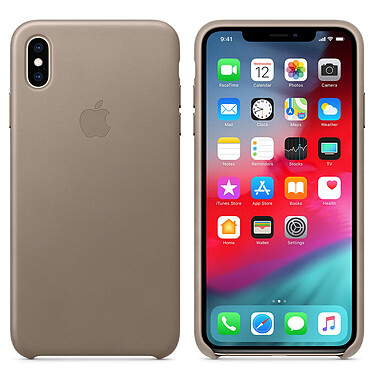 Apple Coque en cuir Taupe Apple iPhone Xs Max