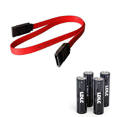 Câble SATA (50 cm) + 4 piles LDLC AA LR6 offertes !