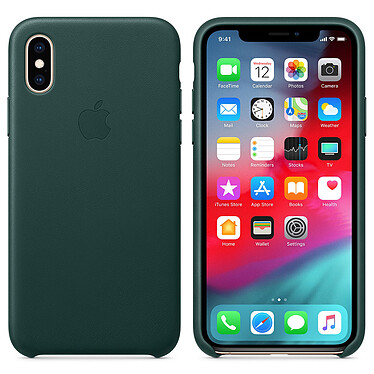 Apple C1183:C1203Carcasa de cuero Forest Green Apple iPhone Xs
