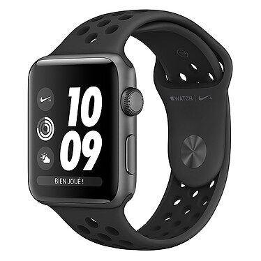 Apple Watch Nike+ Serie 3 GPS Aluminio Aluminio Lado Gris Deporte Negro 42 mm