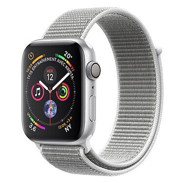 Apple Watch Series 4 GPS Aluminio Aluminio Plata Hebilla deportiva Shell 44 mm